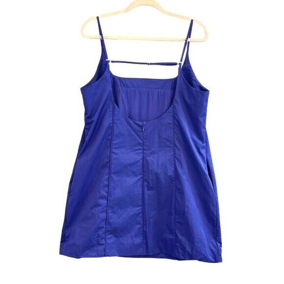 Free People Mini Dress with Adjustable Straps in Spectrum Blue Large NEW RARE - Picture 3 of 11
